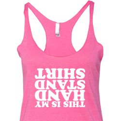 Ladies Gymnastics Tanktop Handstand Shirt Tri Blend Racerback Tank Top