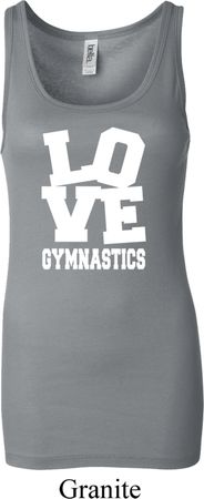 Ladies Gymnastics Tanktop Love Gymnastics Longer Length Tank Top