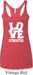Ladies Gymnastics Tanktop Love Gymnastics Tri Blend Racerback Tank Top