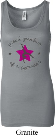 Ladies Gymnastics Tanktop Proud Grandma Longer Length Tank Top