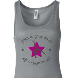 Ladies Gymnastics Tanktop Proud Grandma Longer Length Tank Top Ladies Gymnastics Tanktop Proud Grandma Longer Length Tank Top