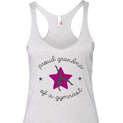 Ladies Gymnastics Tanktop Proud Grandma Tri Blend Racerback Tank Top Ladies Gymnastics Tanktop Proud Grandma Tri Blend Racerback Tank Top