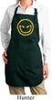 Ladies Halloween Apron Evil Smiley Face Full Length Apron with Pockets