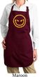 Ladies Halloween Apron Evil Smiley Face Full Length Apron with Pockets