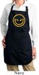Ladies Halloween Apron Evil Smiley Face Full Length Apron with Pockets