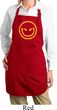 Ladies Halloween Apron Evil Smiley Face Full Length Apron with Pockets