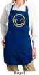 Ladies Halloween Apron Evil Smiley Face Full Length Apron with Pockets