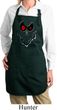 Ladies Halloween Apron Ghost Face Full Length Apron with Pockets
