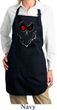Ladies Halloween Apron Ghost Face Full Length Apron with Pockets