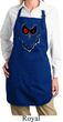 Ladies Halloween Apron Ghost Face Full Length Apron with Pockets