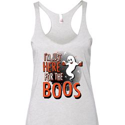 Ladies Halloween I'm Here for the Boos Tri Blend Racerback Ladies Halloween I'm Here for the Boos Tri Blend Racerback