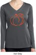 Ladies Halloween Pumpkin Sketch Dry Wicking Long Sleeve