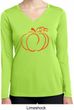Ladies Halloween Pumpkin Sketch Dry Wicking Long Sleeve