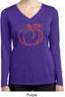 Ladies Halloween Pumpkin Sketch Dry Wicking Long Sleeve