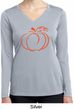 Ladies Halloween Pumpkin Sketch Dry Wicking Long Sleeve