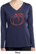 Ladies Halloween Pumpkin Sketch Dry Wicking Long Sleeve