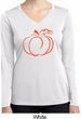 Ladies Halloween Pumpkin Sketch Dry Wicking Long Sleeve