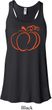 Ladies Halloween Pumpkin Sketch Flowy Racerback
