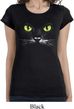 Ladies Halloween Shirt Black Cat Longer Length Tee T-Shirt