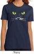 Ladies Halloween Shirt Black Cat Organic Tee T-Shirt