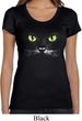 Ladies Halloween Shirt Black Cat Scoop Neck Tee T-Shirt