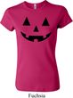 Ladies Halloween Shirt Black Jack O Lantern Crewneck Tee T-Shirt