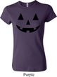 Ladies Halloween Shirt Black Jack O Lantern Crewneck Tee T-Shirt