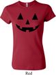 Ladies Halloween Shirt Black Jack O Lantern Crewneck Tee T-Shirt