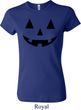 Ladies Halloween Shirt Black Jack O Lantern Crewneck Tee T-Shirt