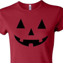 Ladies Halloween Shirt Black Jack O Lantern Crewneck Tee T-Shirt Ladies Halloween Shirt Black Jack O Lantern Crewneck Tee T-Shirt