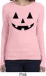 Ladies Halloween Shirt Black Jack O Lantern Long Sleeve Tee T-Shirt