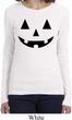 Ladies Halloween Shirt Black Jack O Lantern Long Sleeve Tee T-Shirt