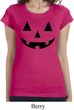 Ladies Halloween Shirt Black Jack O Lantern Longer Length Tee T-Shirt