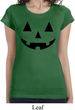 Ladies Halloween Shirt Black Jack O Lantern Longer Length Tee T-Shirt