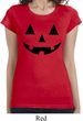 Ladies Halloween Shirt Black Jack O Lantern Longer Length Tee T-Shirt