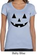 Ladies Halloween Shirt Black Jack O Lantern Scoop Neck Tee T-Shirt