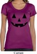 Ladies Halloween Shirt Black Jack O Lantern Scoop Neck Tee T-Shirt