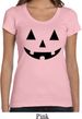Ladies Halloween Shirt Black Jack O Lantern Scoop Neck Tee T-Shirt