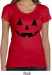 Ladies Halloween Shirt Black Jack O Lantern Scoop Neck Tee T-Shirt