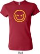 Ladies Halloween Shirt Evil Smiley Face Crewneck Tee T-Shirt