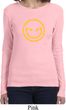 Ladies Halloween Shirt Evil Smiley Face Long Sleeve Tee T-Shirt