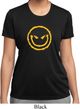 Ladies Halloween Shirt Evil Smiley Face Moisture Wicking Tee T-Shirt