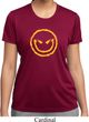 Ladies Halloween Shirt Evil Smiley Face Moisture Wicking Tee T-Shirt