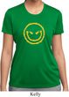 Ladies Halloween Shirt Evil Smiley Face Moisture Wicking Tee T-Shirt