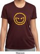 Ladies Halloween Shirt Evil Smiley Face Moisture Wicking Tee T-Shirt