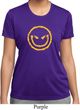 Ladies Halloween Shirt Evil Smiley Face Moisture Wicking Tee T-Shirt