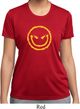 Ladies Halloween Shirt Evil Smiley Face Moisture Wicking Tee T-Shirt