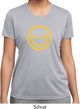 Ladies Halloween Shirt Evil Smiley Face Moisture Wicking Tee T-Shirt