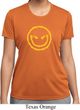 Ladies Halloween Shirt Evil Smiley Face Moisture Wicking Tee T-Shirt