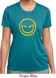 Ladies Halloween Shirt Evil Smiley Face Moisture Wicking Tee T-Shirt